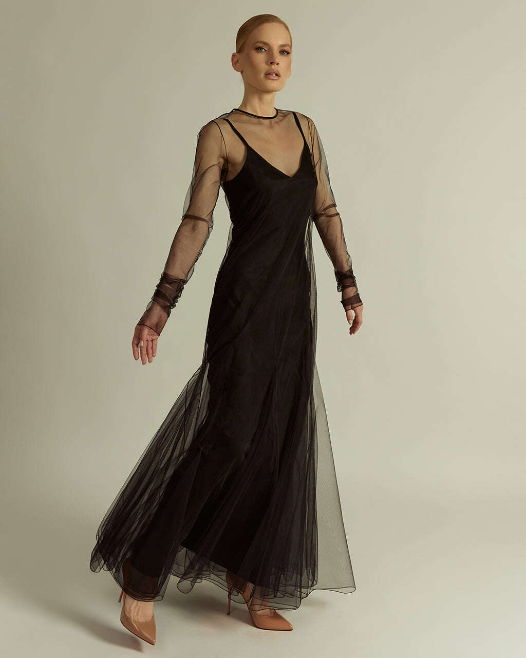 Buy DOUBLE LAYER DELICATE MESH DRESS| FELICIA in Slow Fashion Nolo Store Buy DOUBLE LAYER DELICATE MESH DRESS| FELICIA in Slow Fashion Nolo Store