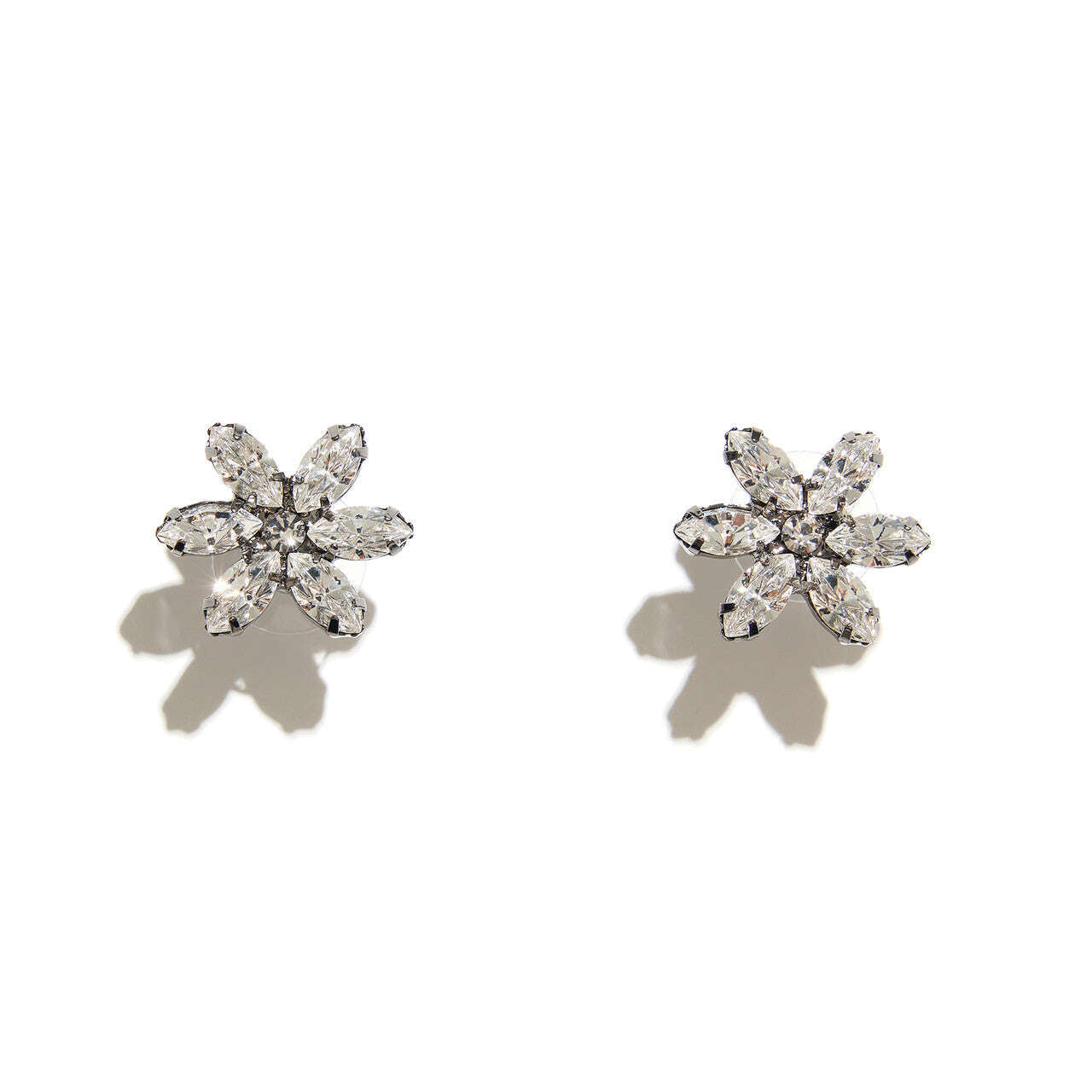 Glass Cut Stones Stud Earrings Nolo Store