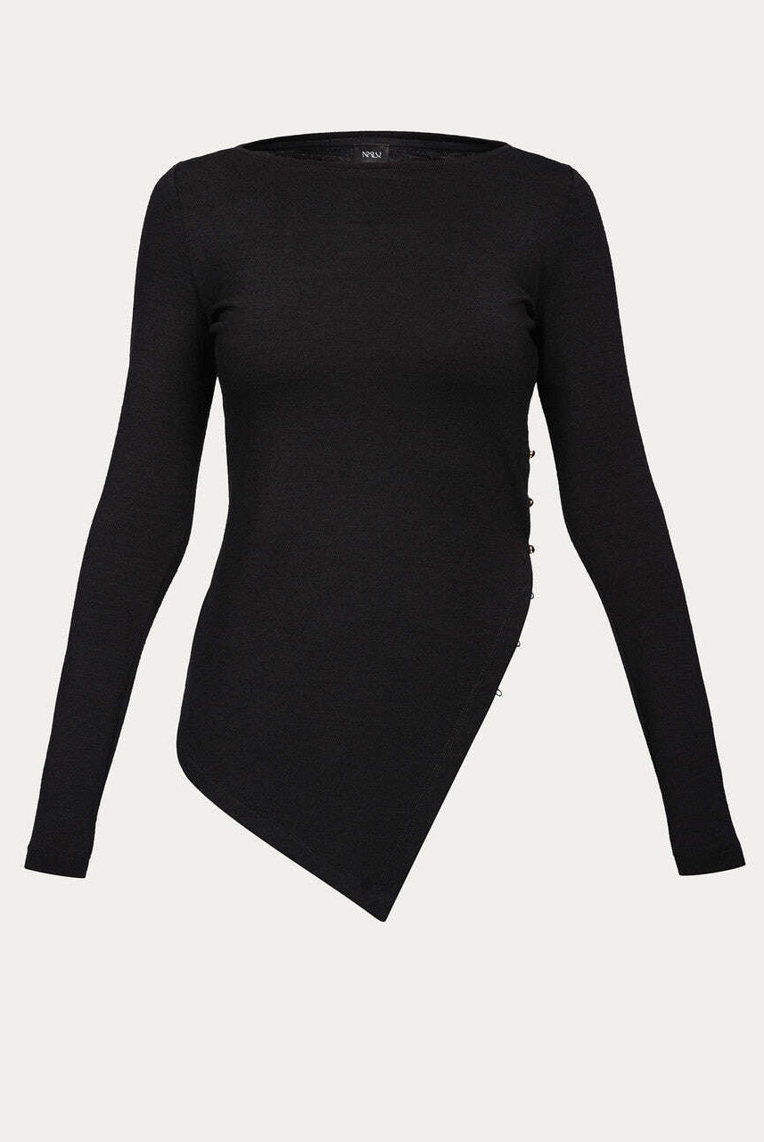 Asymmetric top with long sleeves | CHIIO Nolo Store