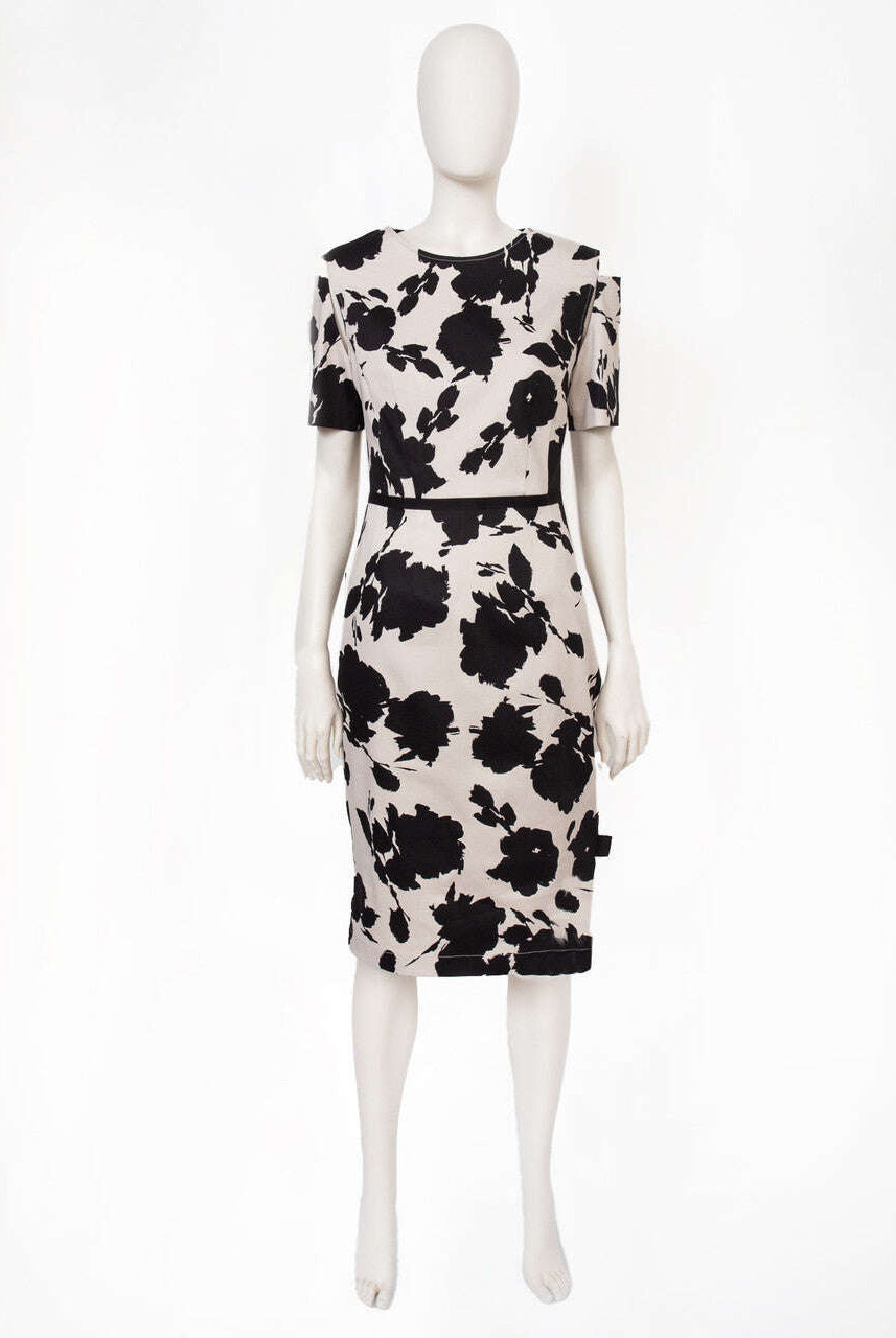 Abstract Printed Classic Tailored Knee-Length Pencil Dress | YASU Nolo Store