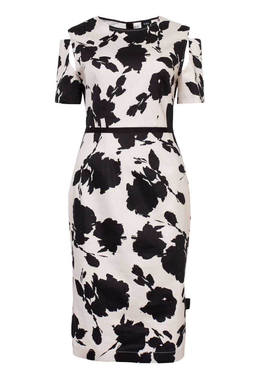 Abstract Printed Classic Tailored Knee-Length Pencil Dress | YASU Nolo Store