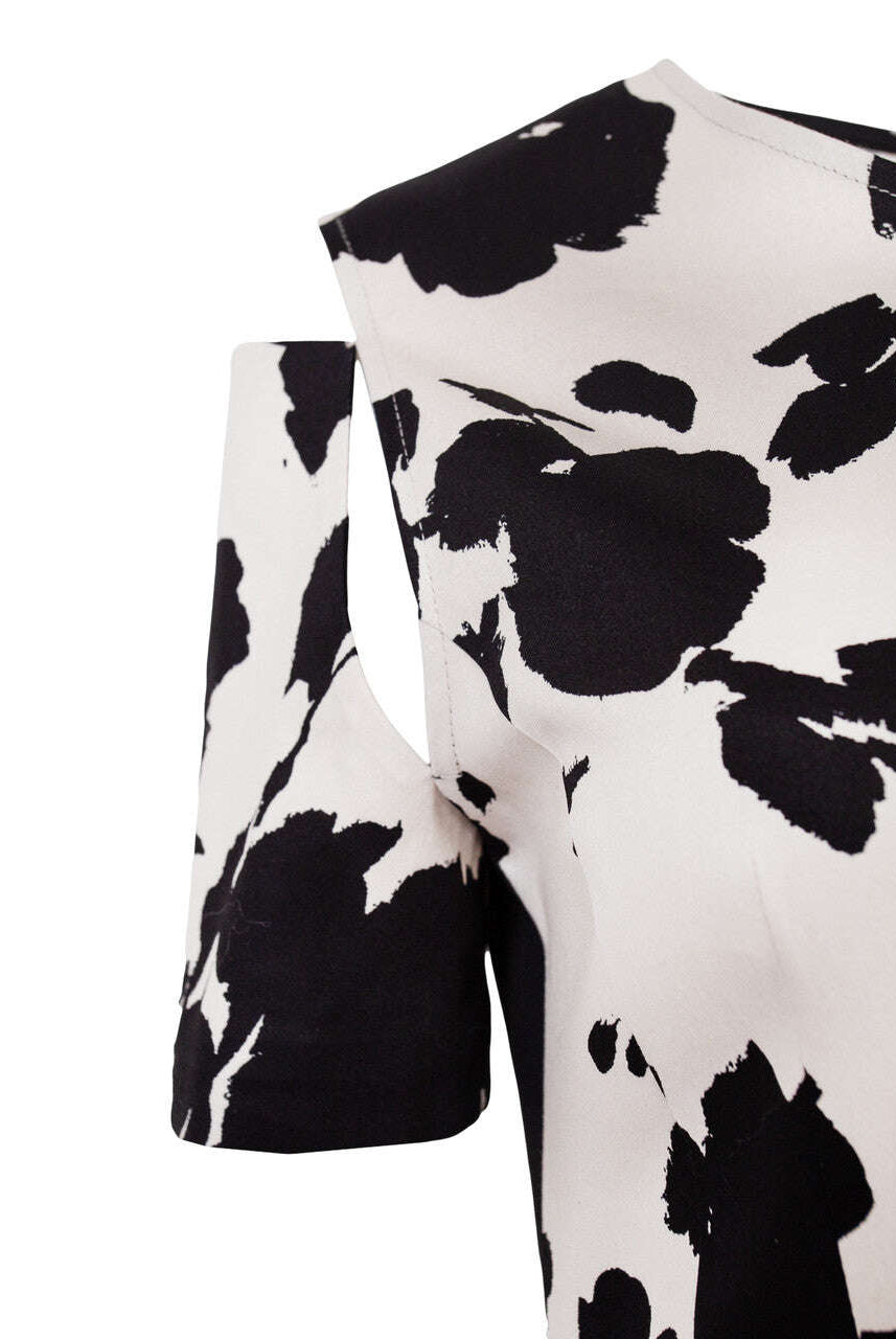 Abstract Printed Classic Tailored Knee-Length Pencil Dress | YASU Nolo Store