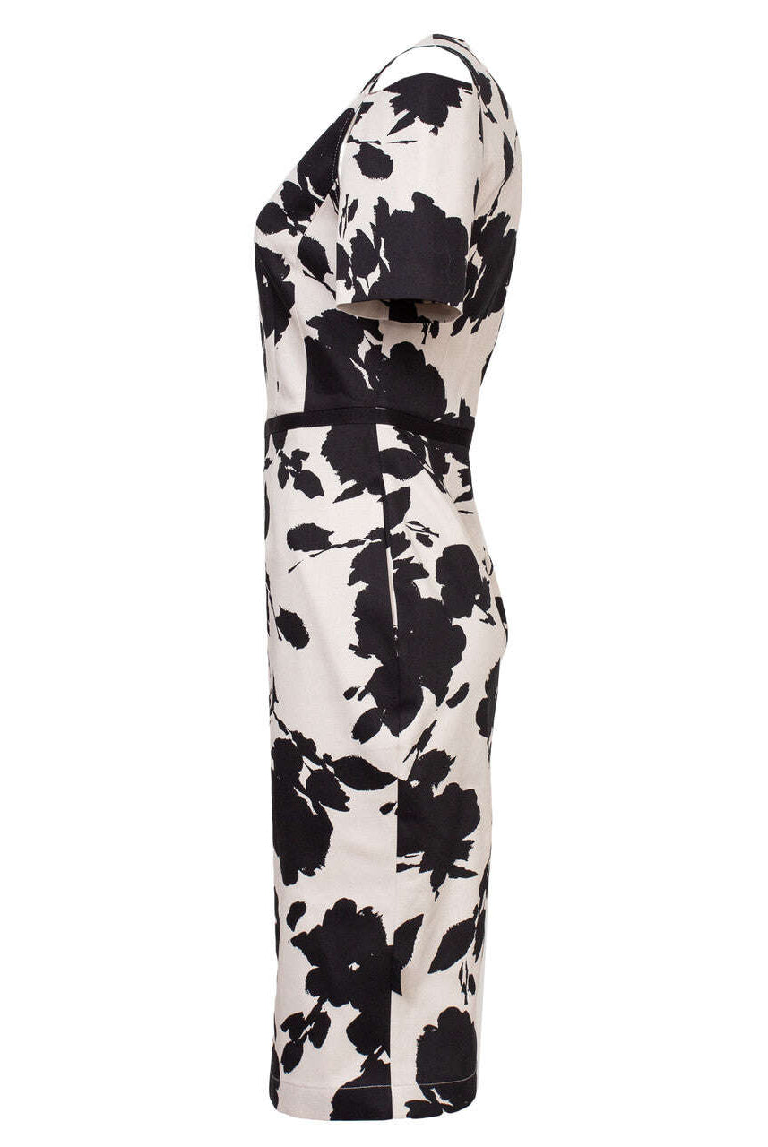 Abstract Printed Classic Tailored Knee-Length Pencil Dress | YASU Nolo Store