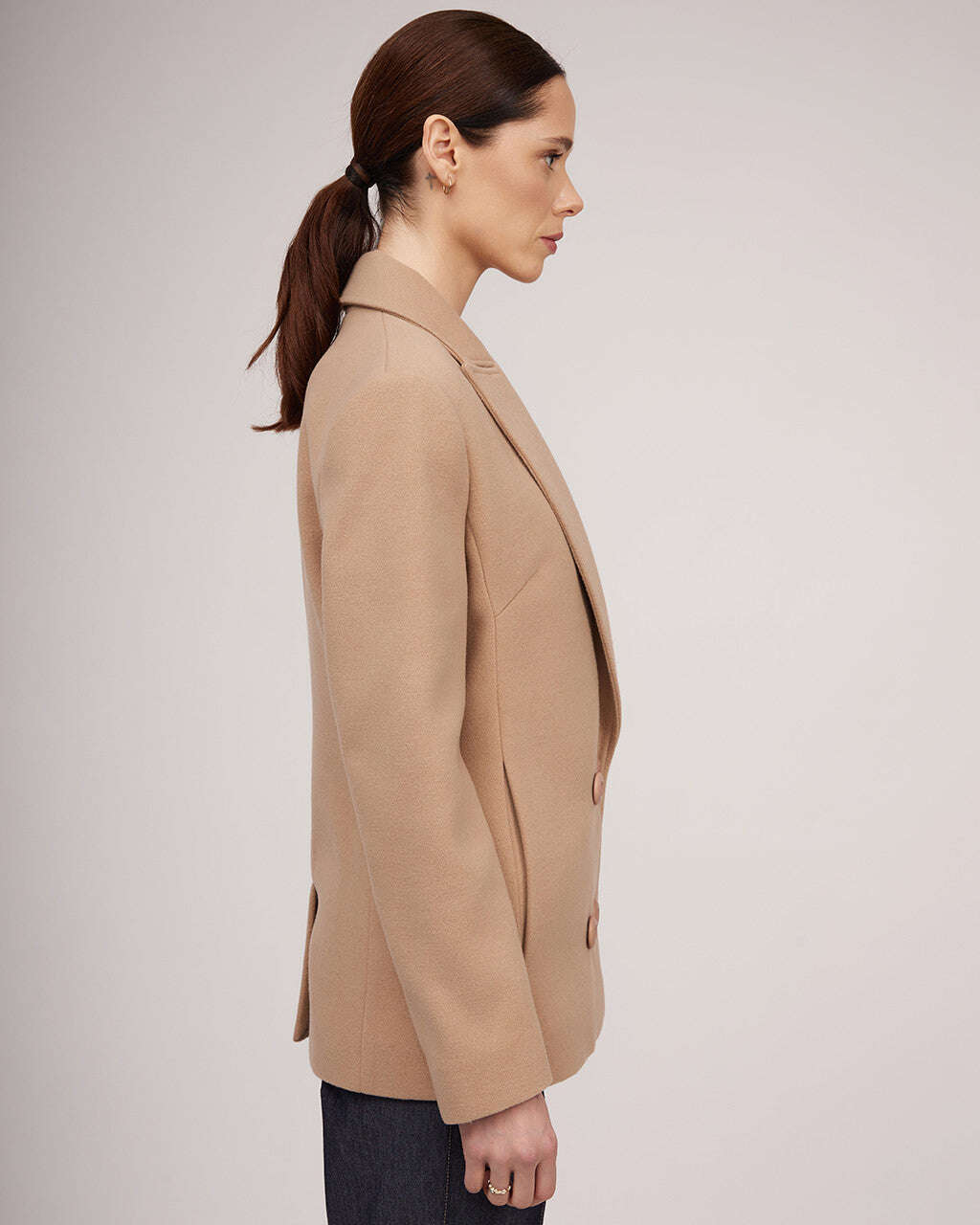 Classic jacket-style coat with dropped shoulder line | MICAELA Nolo Store