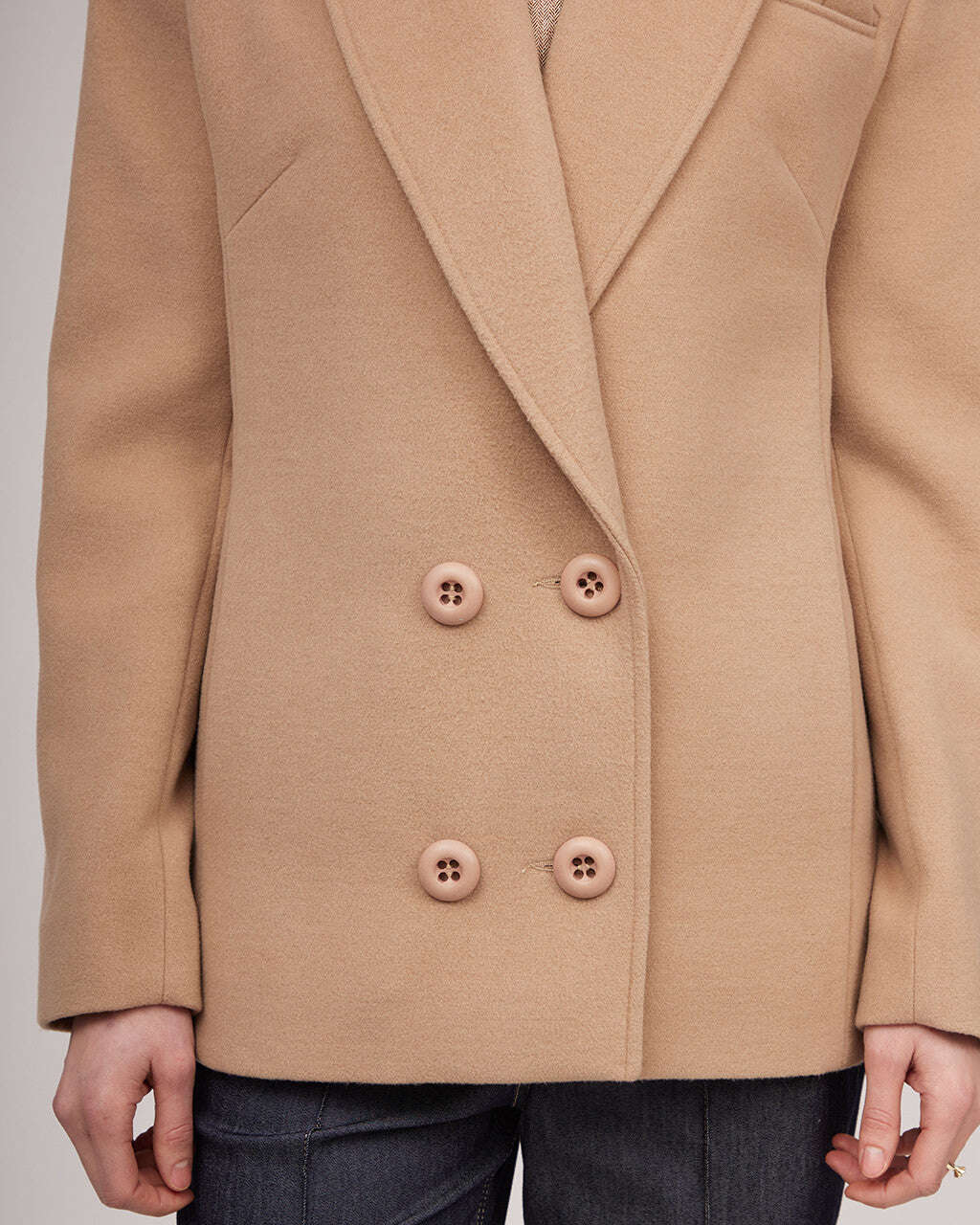 Classic jacket-style coat with dropped shoulder line | MICAELA Nolo Store