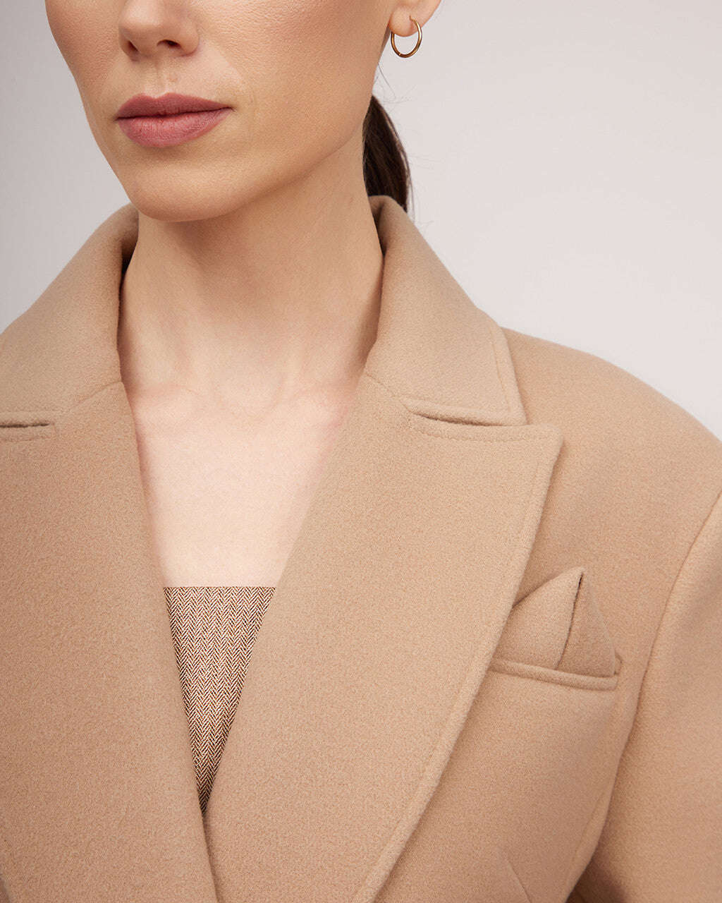 Classic jacket-style coat with dropped shoulder line | MICAELA Nolo Store