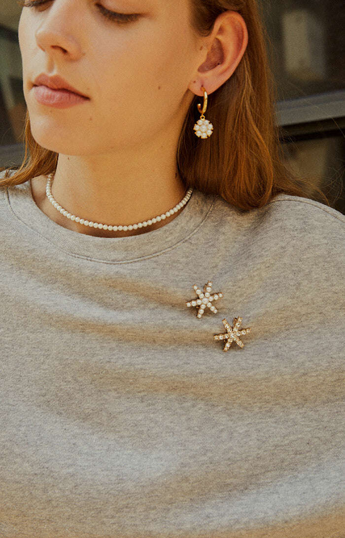 Glass Cut Stones Brooch Nolo Store