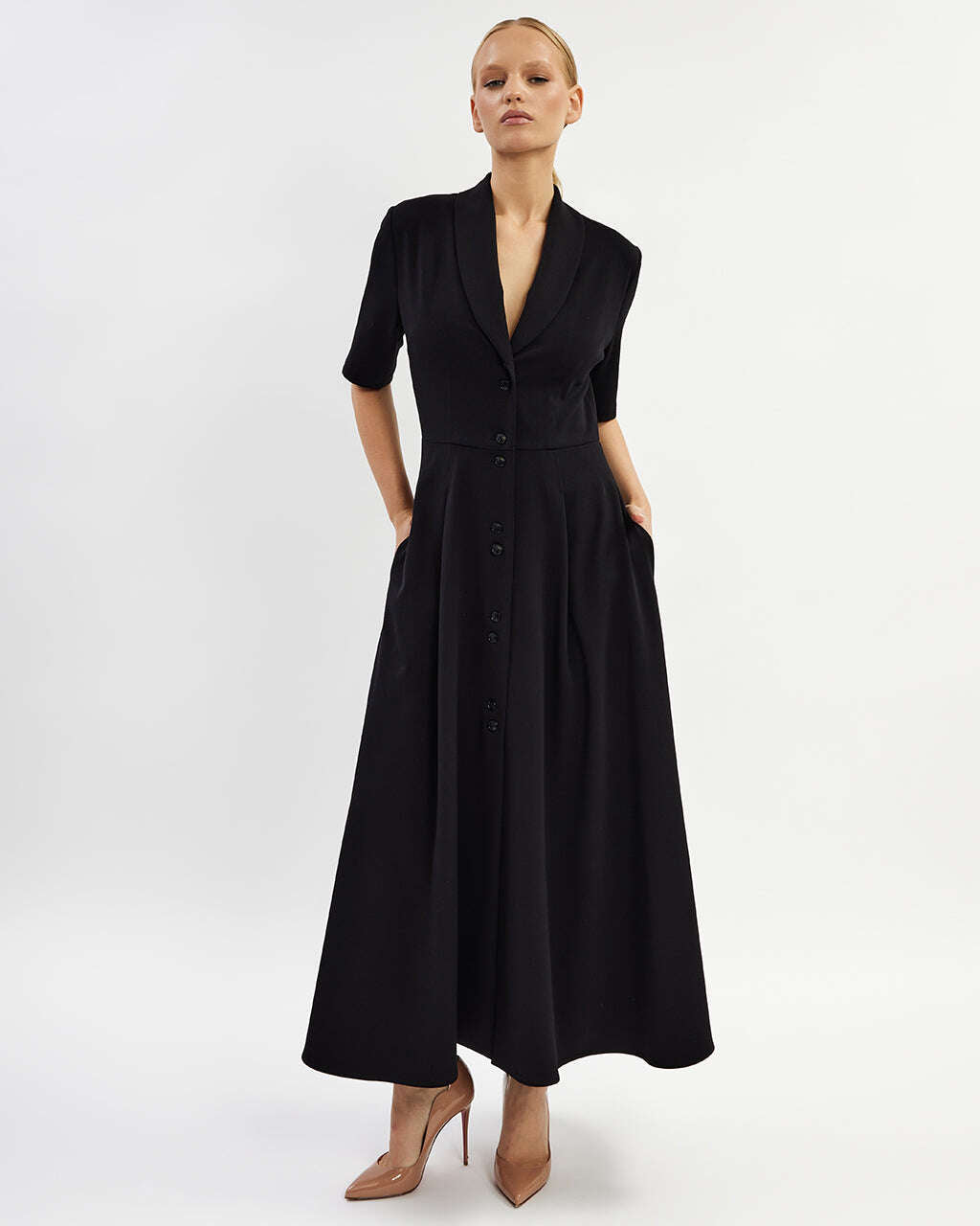 Black midi dress |MARTINA Nolo Store