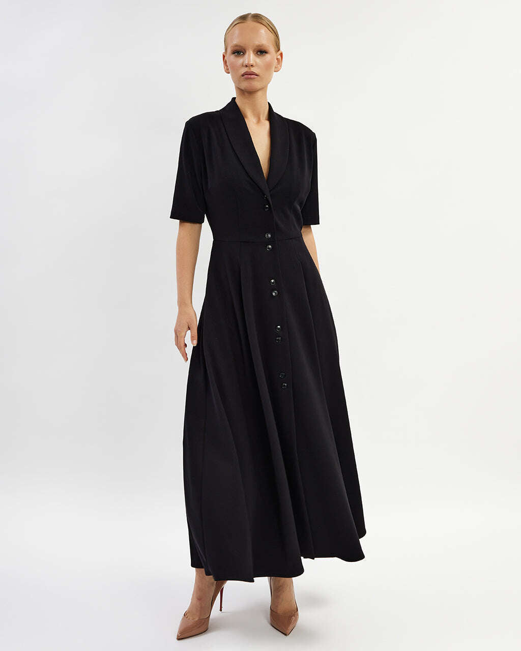Black midi dress |MARTINA Nolo Store