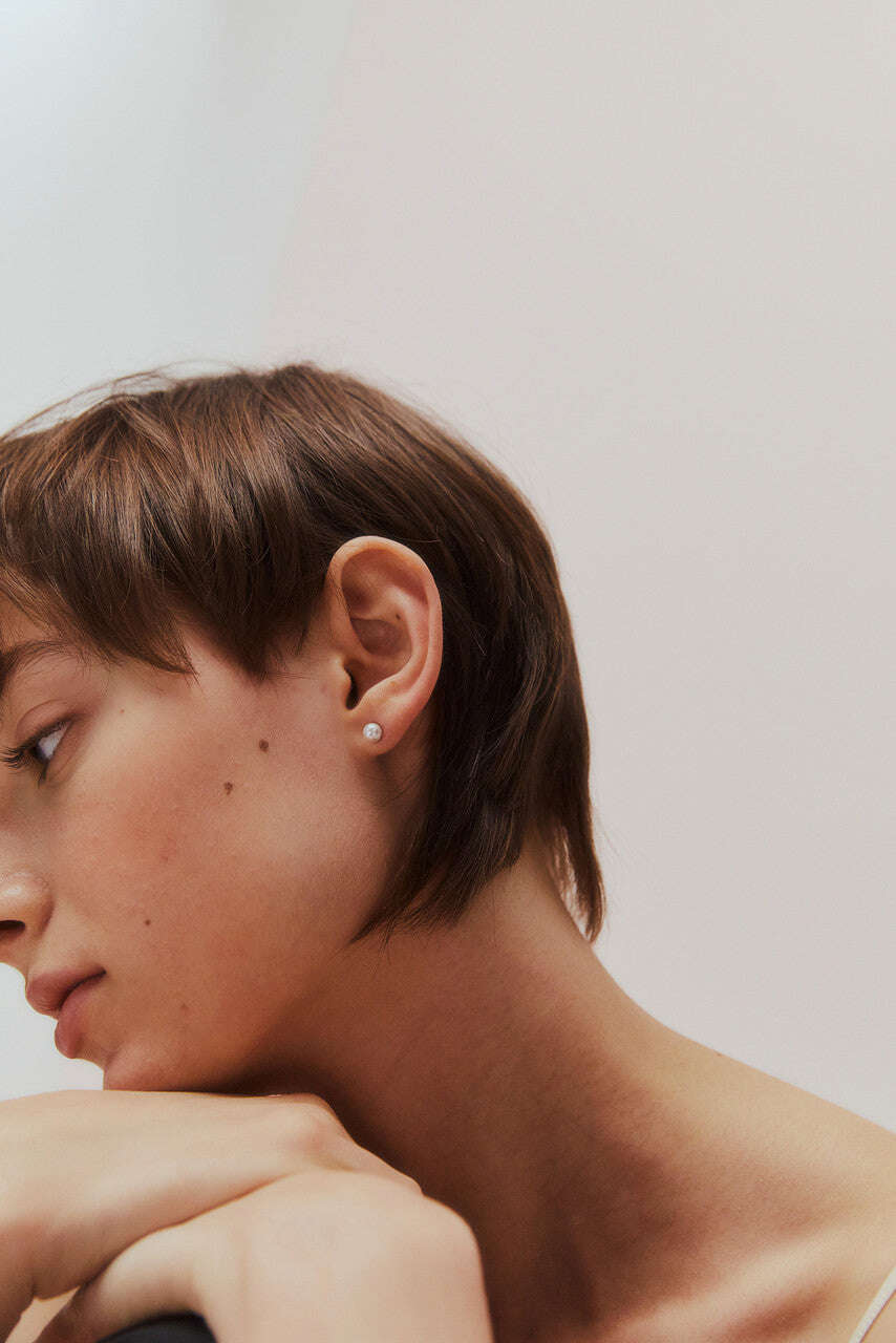 Glass Cut Stones And Pearl Earrings Nolo Store