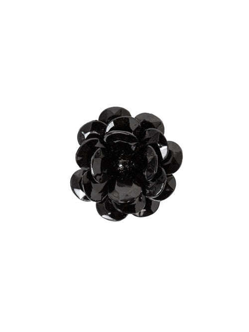 Black Acrylic Flower Brooch | AIRA Nolo Store
