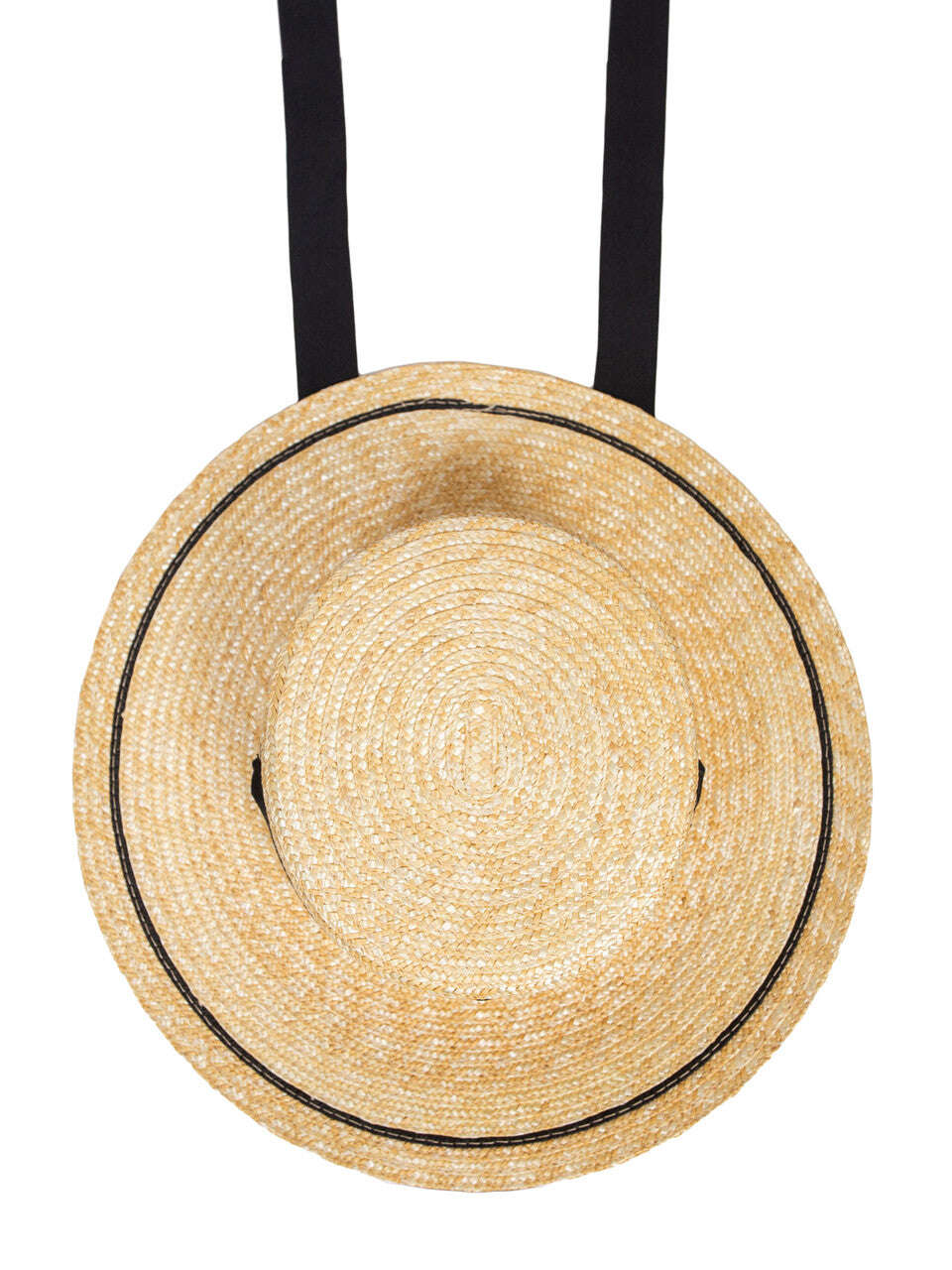 Ribbon-Band Straw Boater Hat With a Ribbon Ties | ILVIELLA Nolo Store