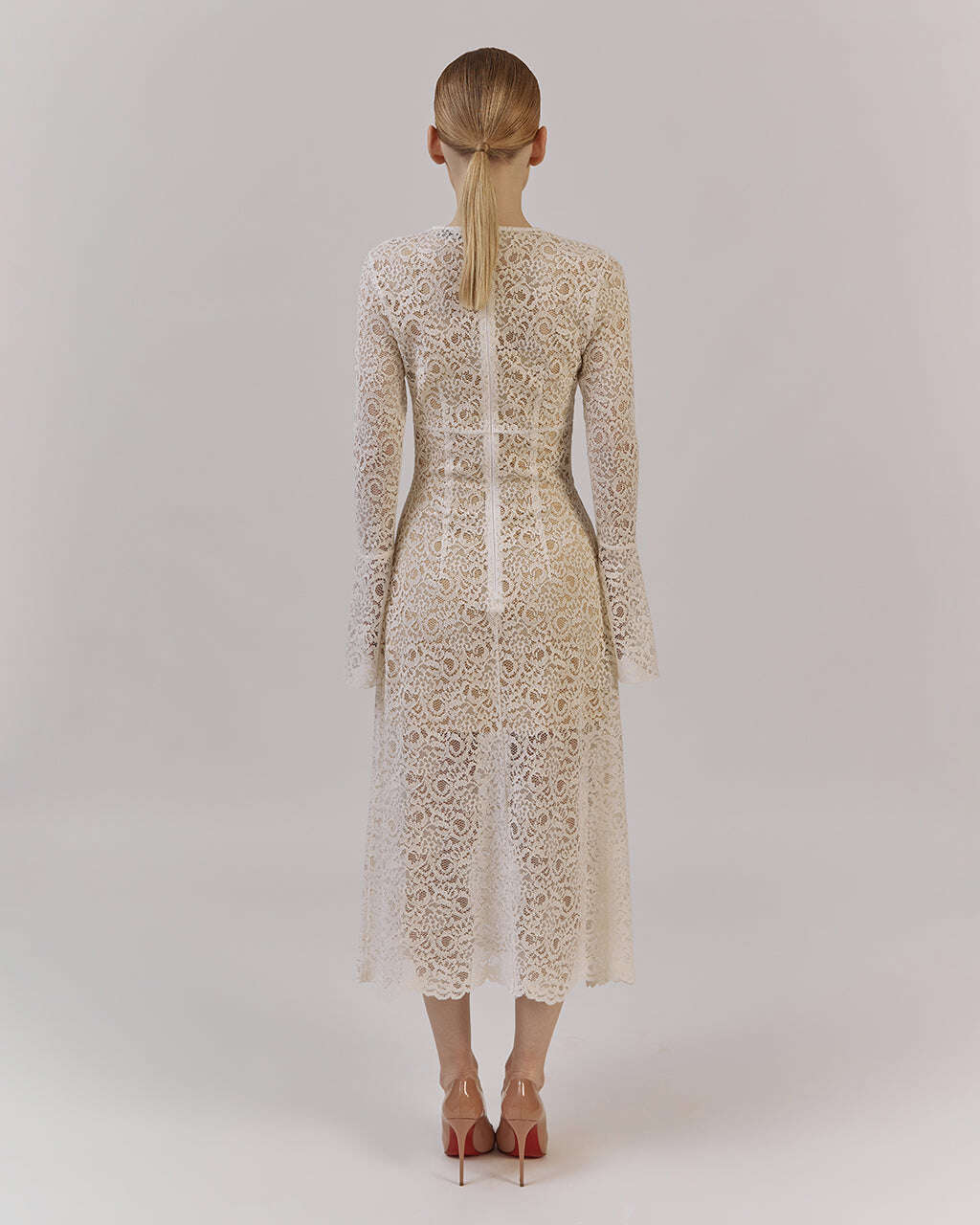 CREAM LACE MIDI DRESS | ORNELLA Nolo Store