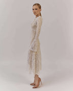 CREAM LACE MIDI DRESS | ORNELLA Nolo Store
