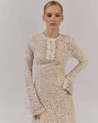 CREAM LACE MIDI DRESS | ORNELLA Nolo Store