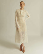 CREAM LACE MIDI DRESS | ORNELLA Nolo Store