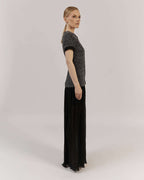 TEXTURED TWEED AND CHIFFON MAXI DRESS | LILIANA Nolo Store