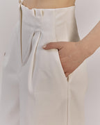 WIDE LEG HIGH WAIST WHITE JEANS |JEMA