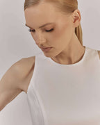 WHITE ZIP CROP TOP|JULIA Nolo Store