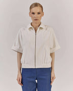 WHITE VELVET BOMBER |FIDUCIA Nolo Store