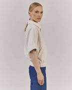 WHITE VELVET BOMBER |FIDUCIA Nolo Store