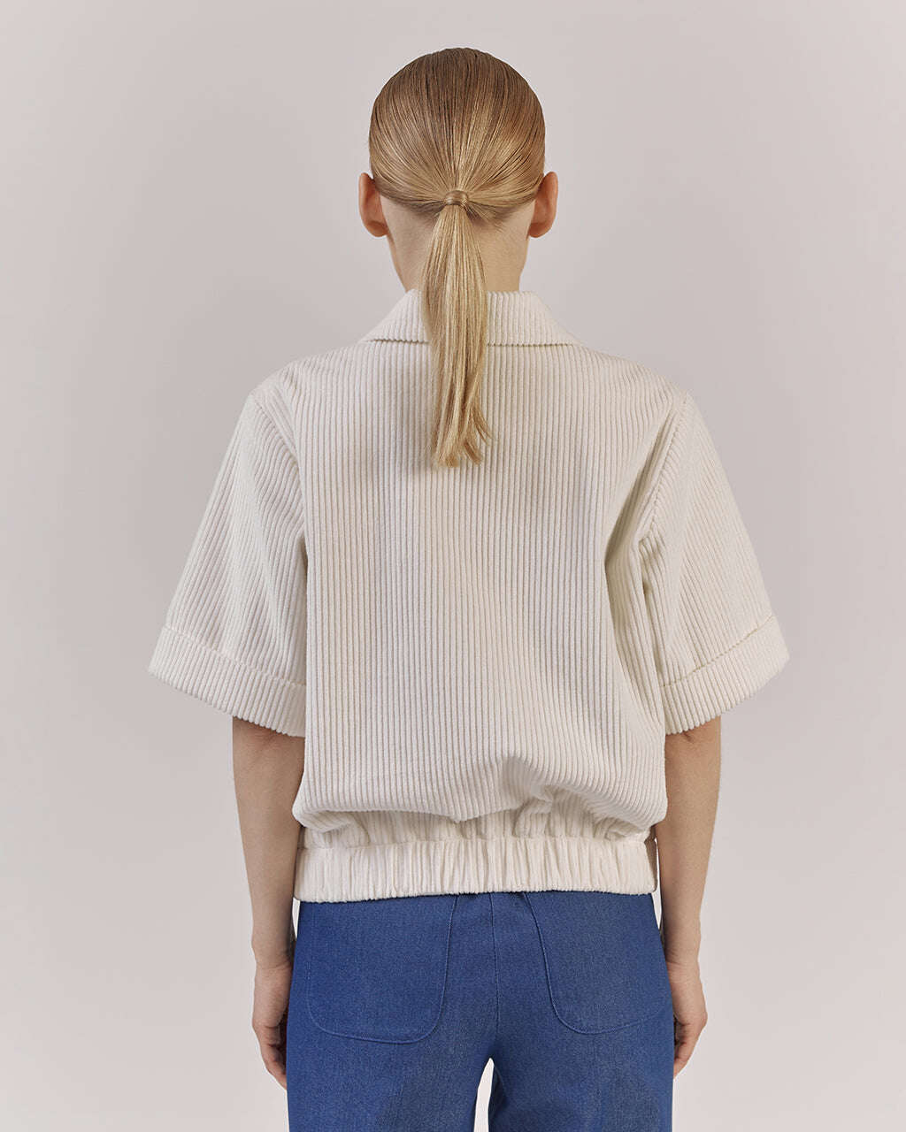 WHITE VELVET BOMBER |FIDUCIA Nolo Store