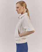 WHITE VELVET BOMBER |FIDUCIA Nolo Store