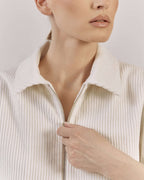 WHITE VELVET BOMBER |FIDUCIA Nolo Store