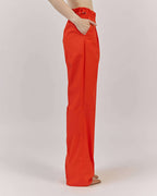 STRAIGHT FIT COTTON BLEND TROUSERS |KIARA Nolo Store