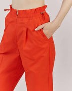 STRAIGHT FIT COTTON BLEND TROUSERS |KIARA Nolo Store