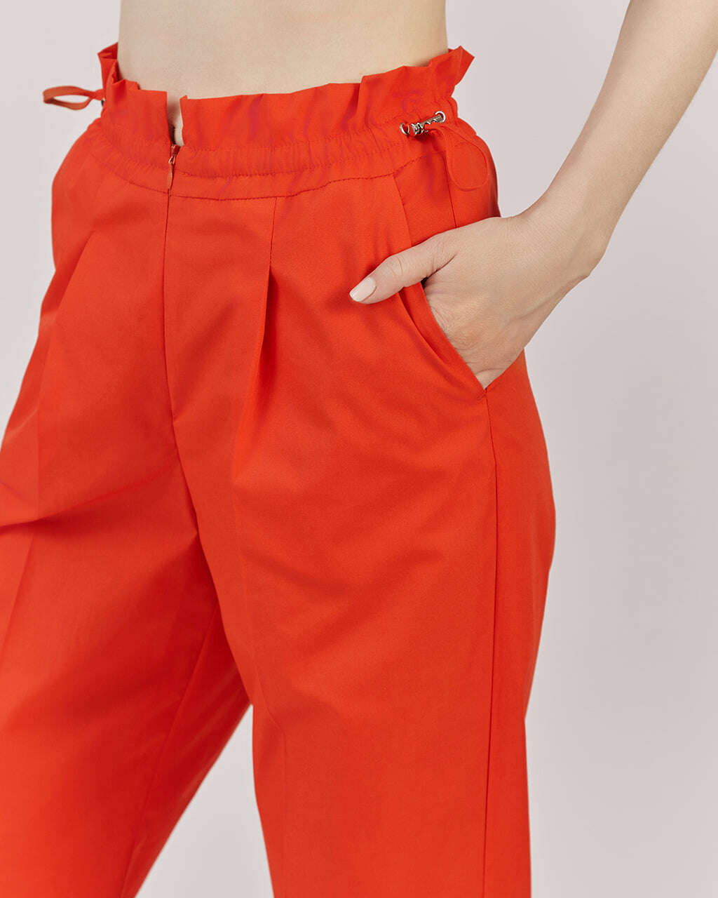 STRAIGHT FIT COTTON BLEND TROUSERS |KIARA Nolo Store