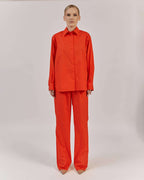 STRAIGHT FIT COTTON BLEND TROUSERS |KIARA Nolo Store