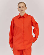 RED COTTON BLEND SHIRT| SANTINA Nolo Store