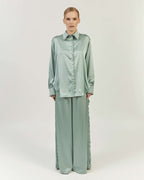 WIDE LEG SATIN JET TROUSERS |PERINA Nolo Store