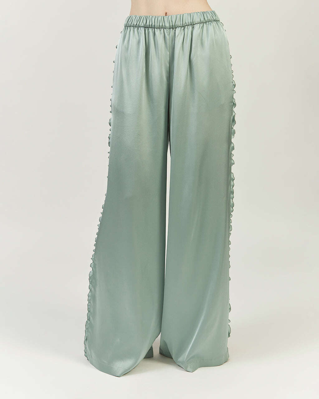 WIDE LEG SATIN JET TROUSERS |PERINA Nolo Store