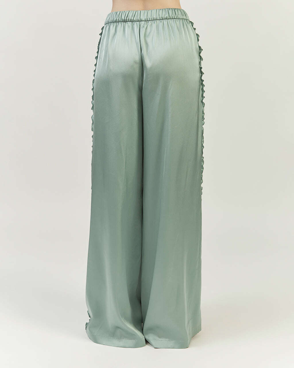WIDE LEG SATIN JET TROUSERS |PERINA Nolo Store