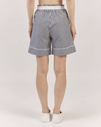 STRIPED COTTON HIGH WAIST BERMUDA SHORTS | TULIA Nolo Store