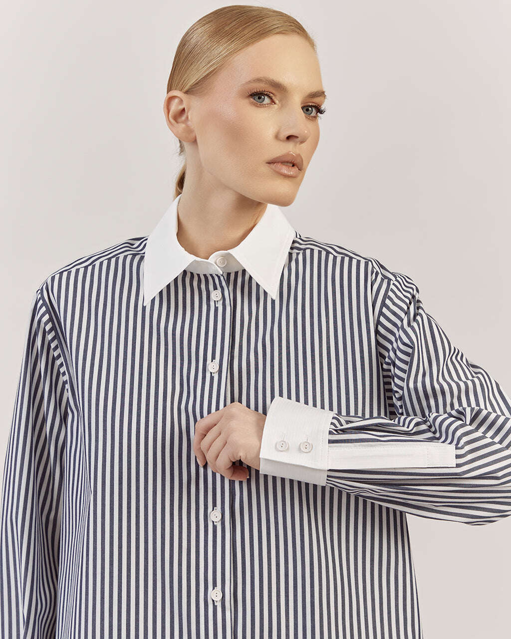 STRIPED COTTON BLEND SHIRT |SANTINA Nolo Store