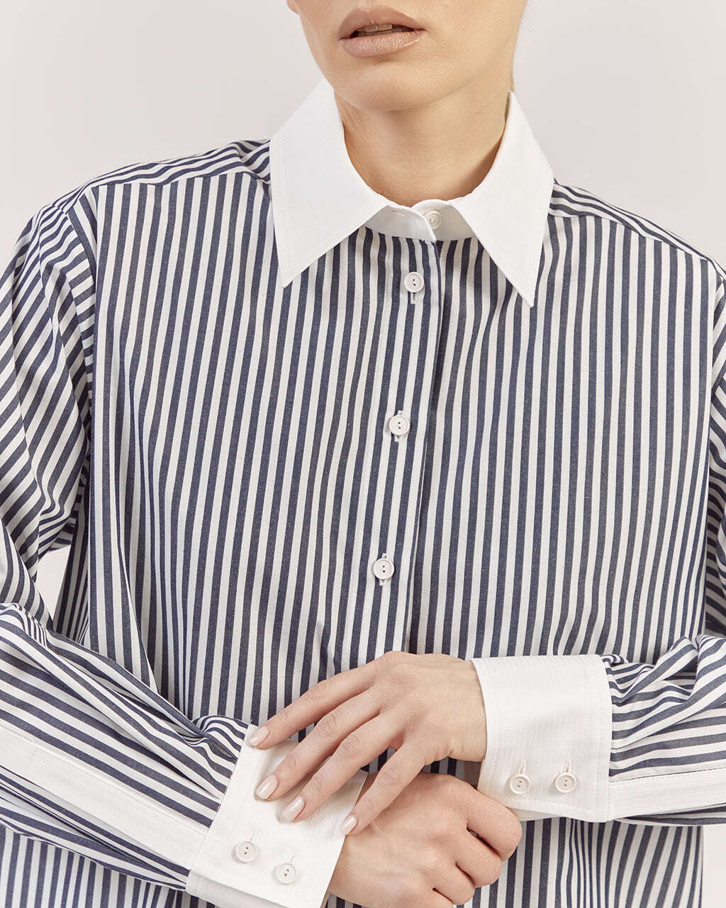 STRIPED COTTON BLEND SHIRT |SANTINA Nolo Store