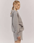 GREY ZIP-UP HOODIE |ILARIA Nolo Store
