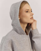 GREY ZIP-UP HOODIE |ILARIA Nolo Store