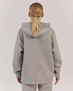 GREY ZIP-UP HOODIE |ILARIA Nolo Store