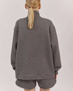 OVERSIZE SWEATSHIRT WITH STAND UP ZIPPED |KATIA Nolo Store