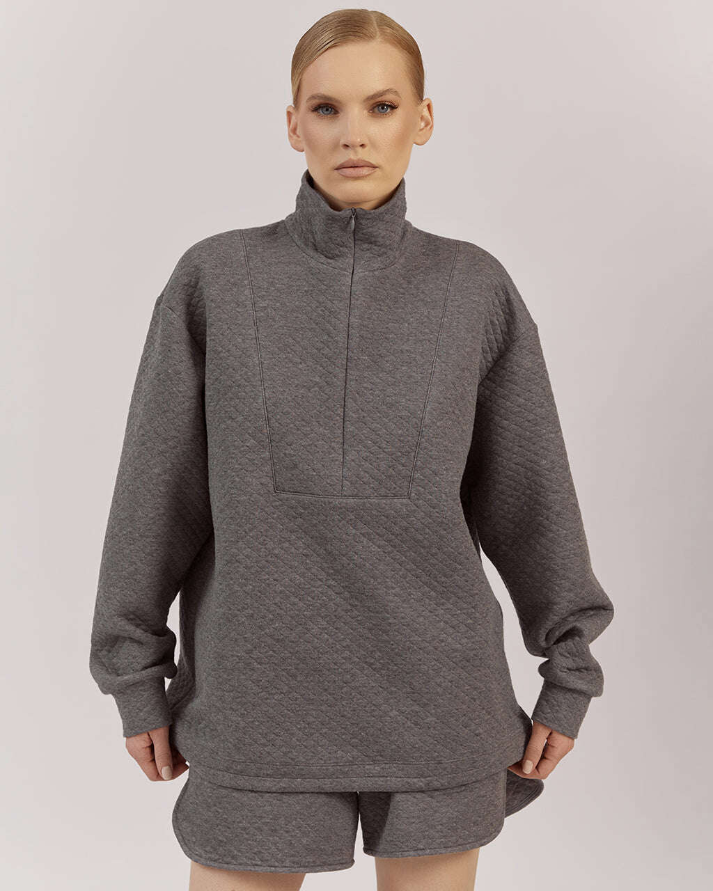 OVERSIZE SWEATSHIRT WITH STAND UP ZIPPED |KATIA Nolo Store