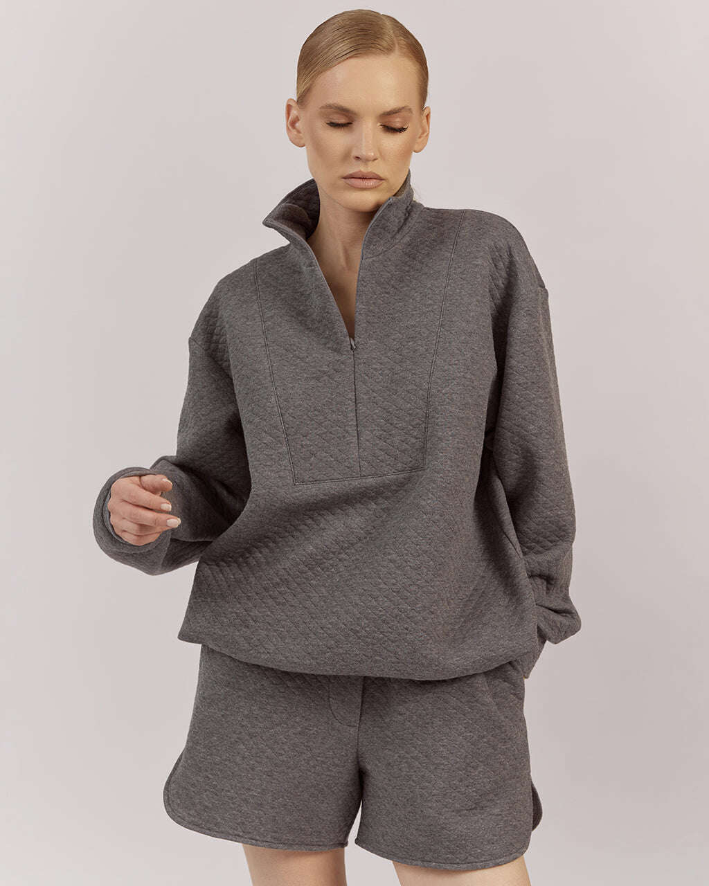 OVERSIZE SWEATSHIRT WITH STAND UP ZIPPED |KATIA Nolo Store