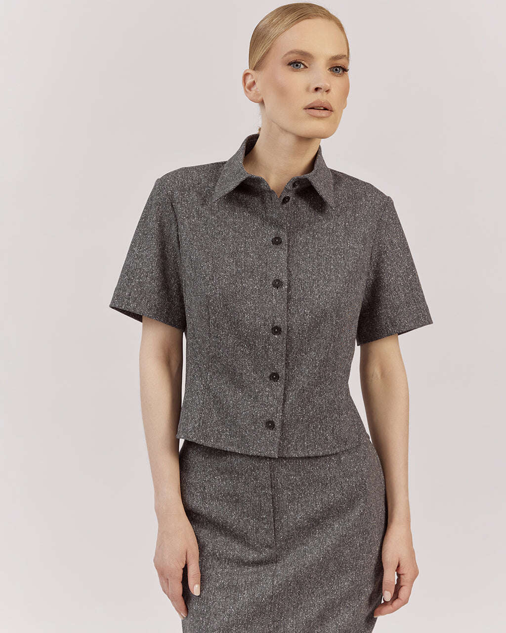 WOOL/SILK BLEND MIDI PENCIL SKIRT |MACARIA Nolo Store