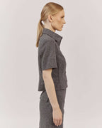CROPPED WOOL/SILK BLEND SHIRT | ELISA Nolo Store