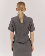 CROPPED WOOL/SILK BLEND SHIRT | ELISA Nolo Store