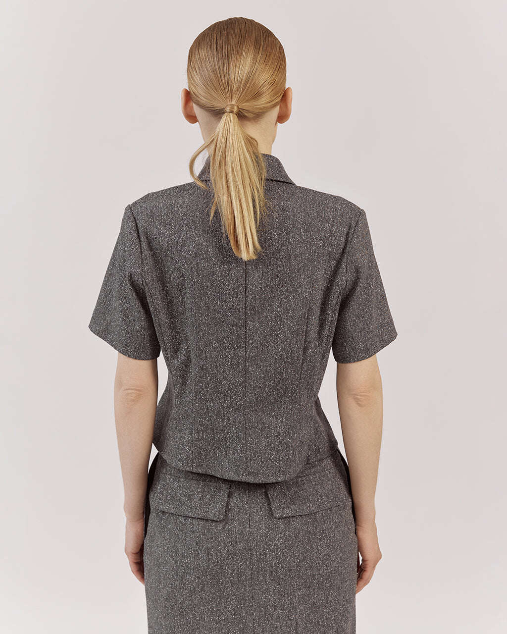 CROPPED WOOL/SILK BLEND SHIRT | ELISA Nolo Store