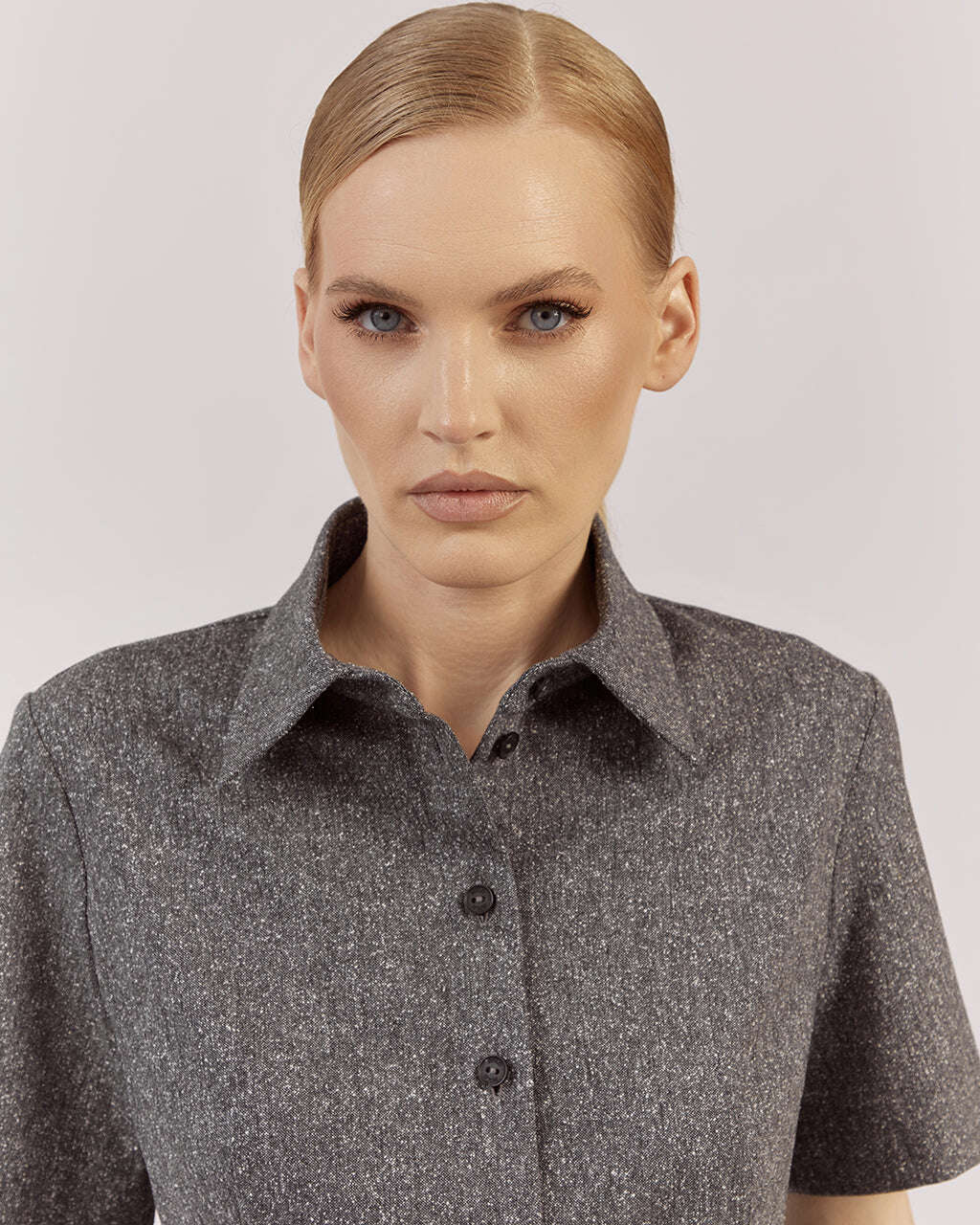 CROPPED WOOL/SILK BLEND SHIRT | ELISA Nolo Store